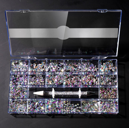 MIXED CRYSTALS FLAT CHARM BOX 1 - HYBA BEAUTY