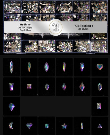 MIXED CRYSTALS FLAT CHARM BOX 1 - HYBA BEAUTY