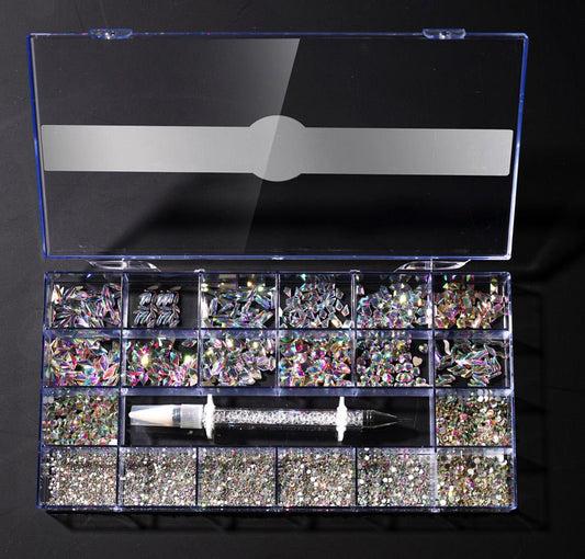 MIXED CRYSTALS FLAT CHARM BOX 2 - HYBA BEAUTY
