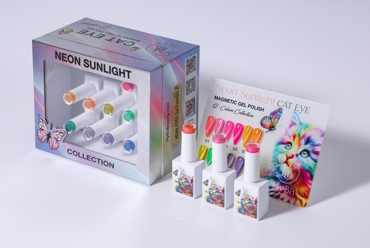 NEON SUNLIGHT Cat Eye Collection - Magnetic Gel Polish - HYBA BEAUTY