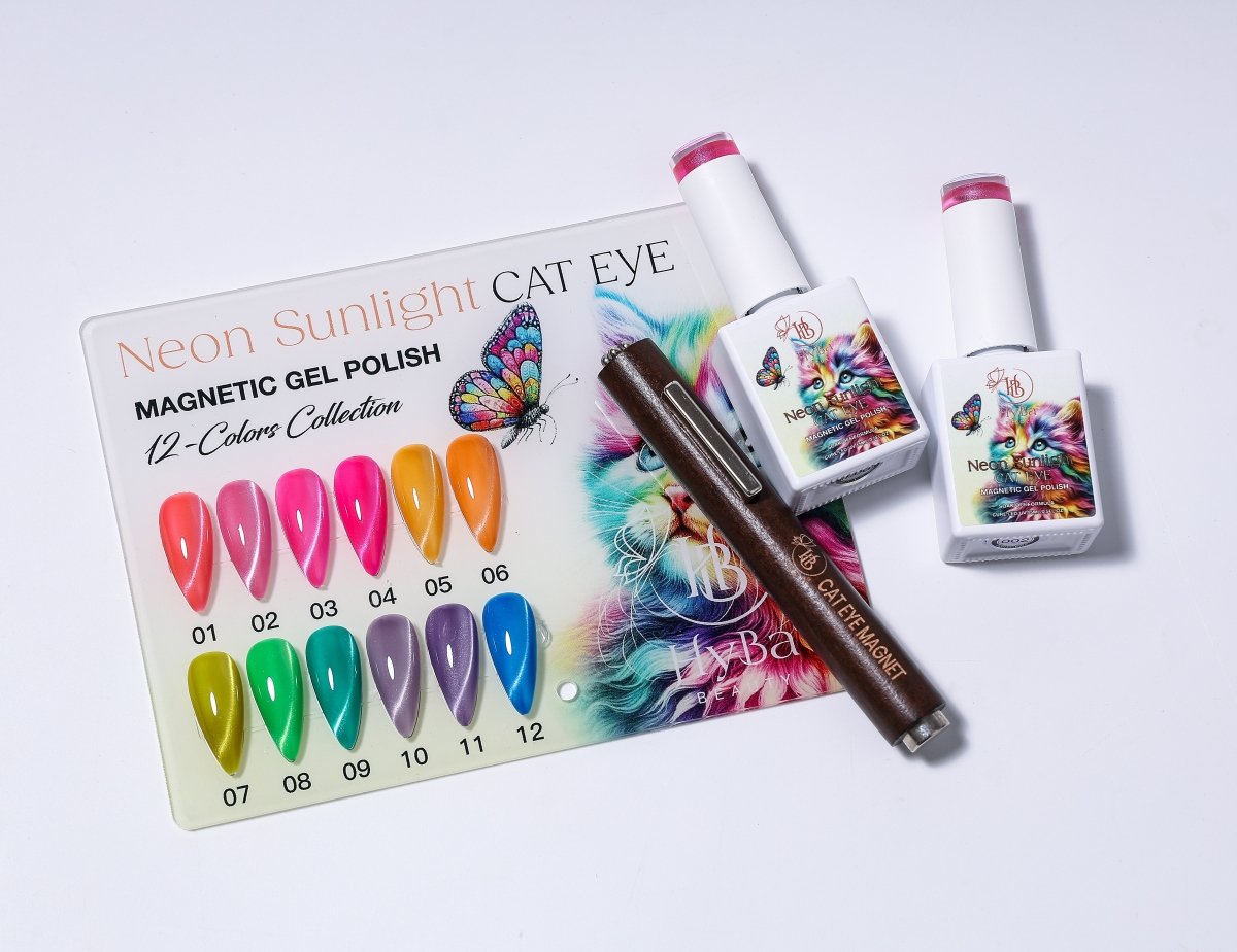 NEON SUNLIGHT Cat Eye Collection - Magnetic Gel Polish - HYBA BEAUTY