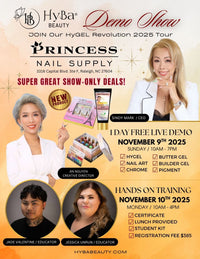 November 9th - 10th, 2025 /NORTH CAROLINA - PRINCESS NAIL SUPPLY - Demo & Class - HYBA BEAUTY