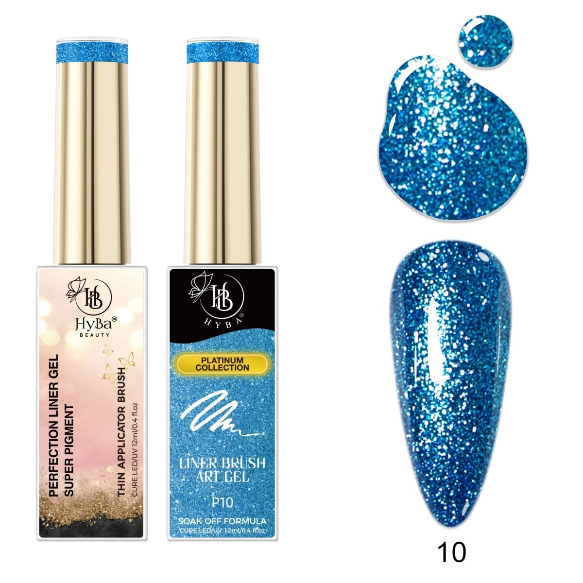 PLATINUM REFLECTIVE Gel Liner Box Set / 12 colors - HYBA BEAUTY