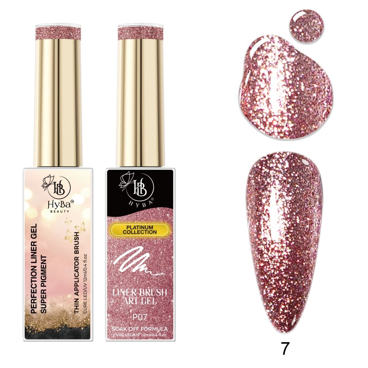 PLATINUM REFLECTIVE Gel Liner Box Set / 12 colors - HYBA BEAUTY