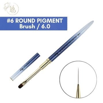 ROUND PIGMENT Nail Art Brush Kolinsky Hair #6 - HyBa® BEAUTY