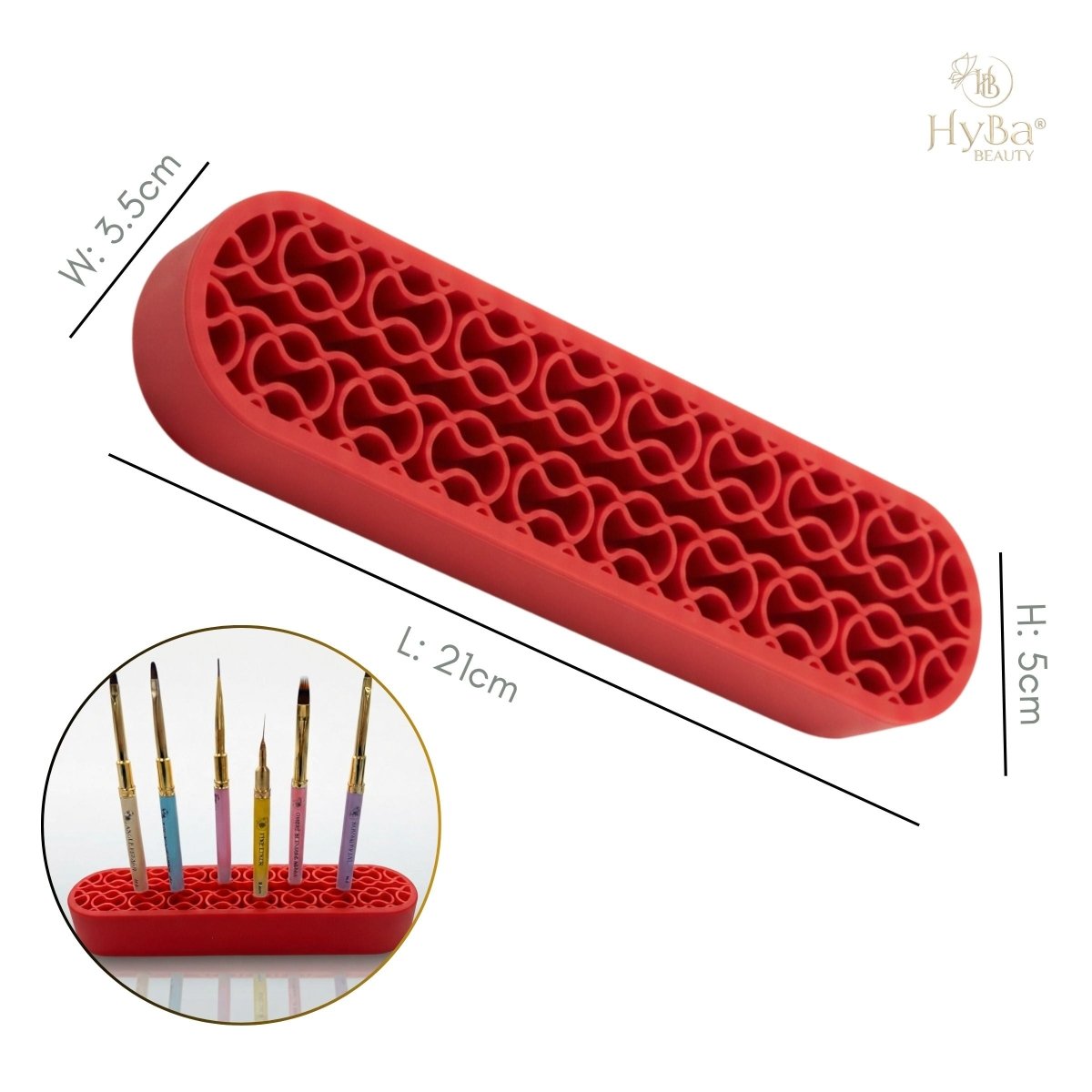 Silicone Brush Holder Stand (RED)(CLEARANCE) - HyBa® BEAUTY