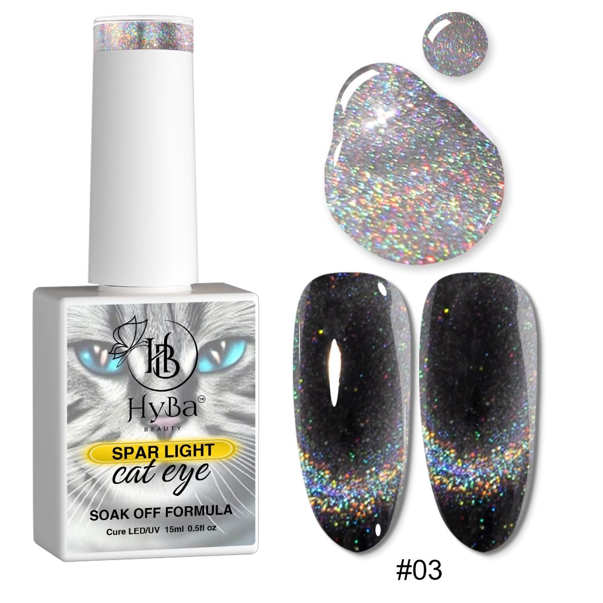 SPAR LIGHT Cat Eye Gel Collection - 12 colors - HYBA BEAUTY
