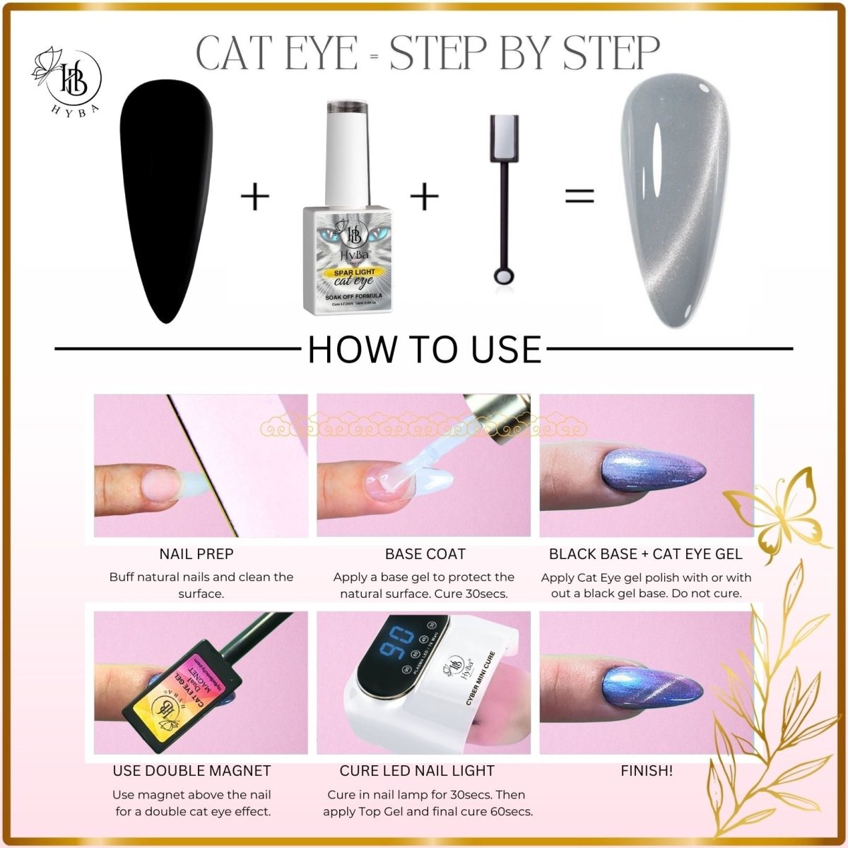 SPAR LIGHT Cat Eye Gel Collection 5 - 12 Colors Box Set - CLEARANCE - HYBA BEAUTY