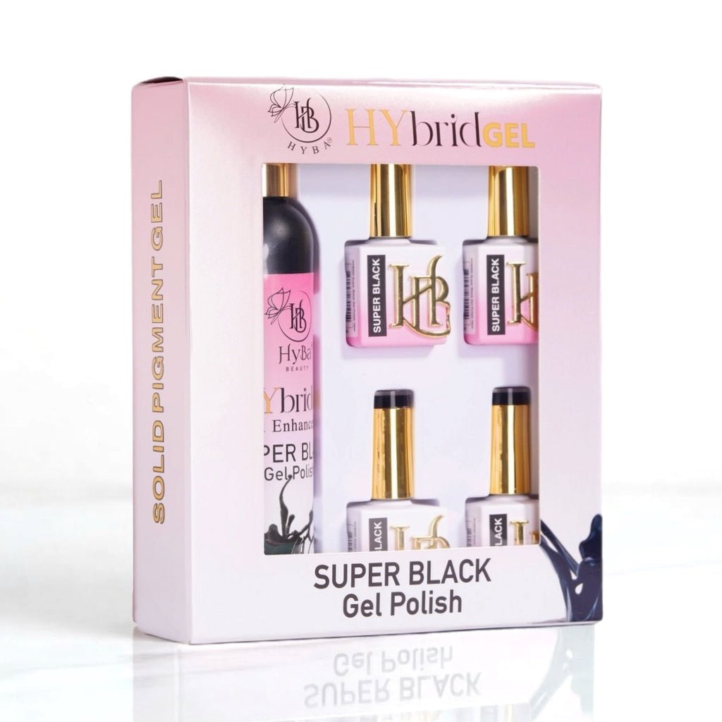 SUPER BLACK Gel Polish - Refill Kit - HyBa® BEAUTY