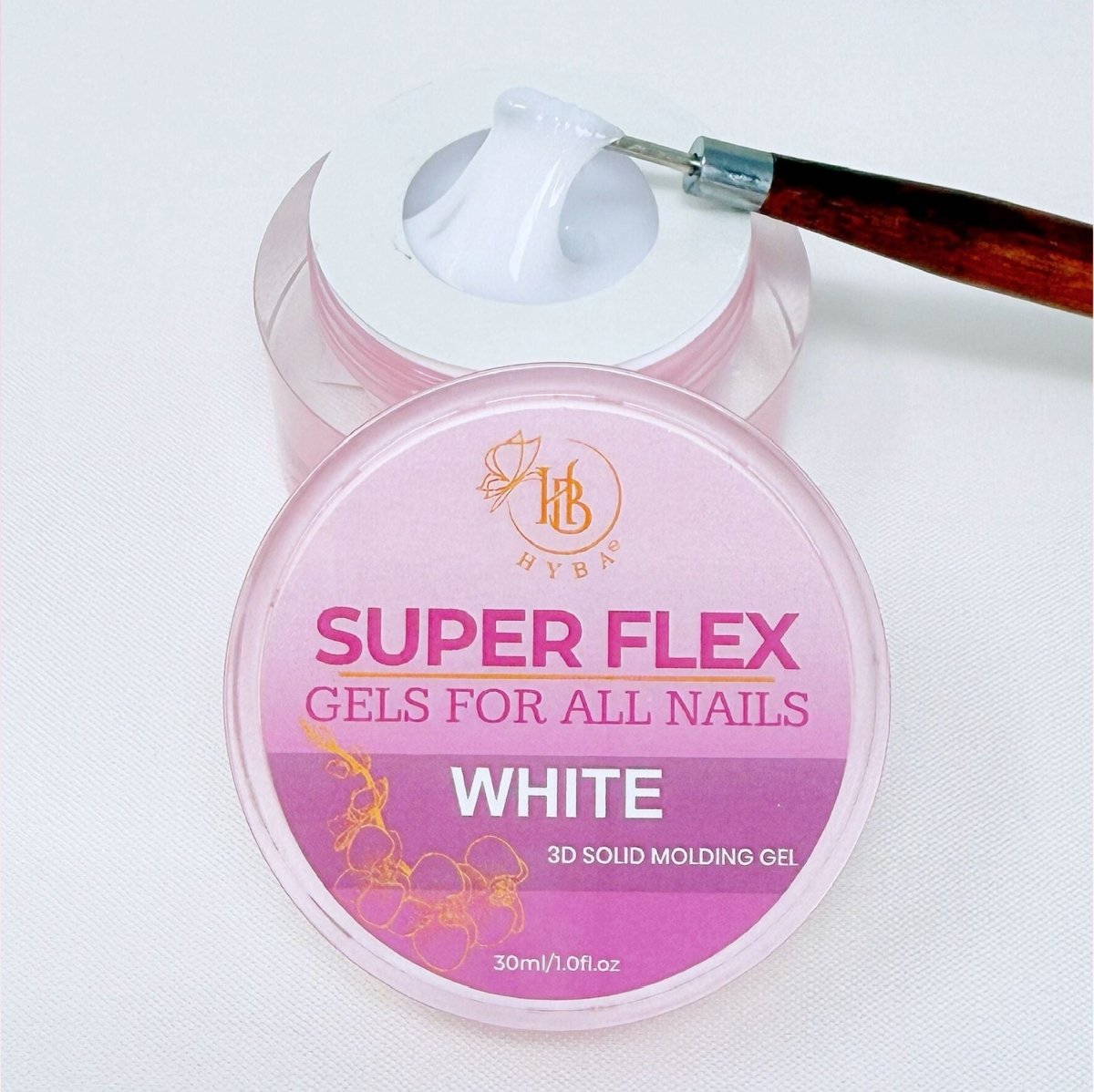 SUPER FLEX - 2 WHITE Molding Gel 30ml - HYBA BEAUTY