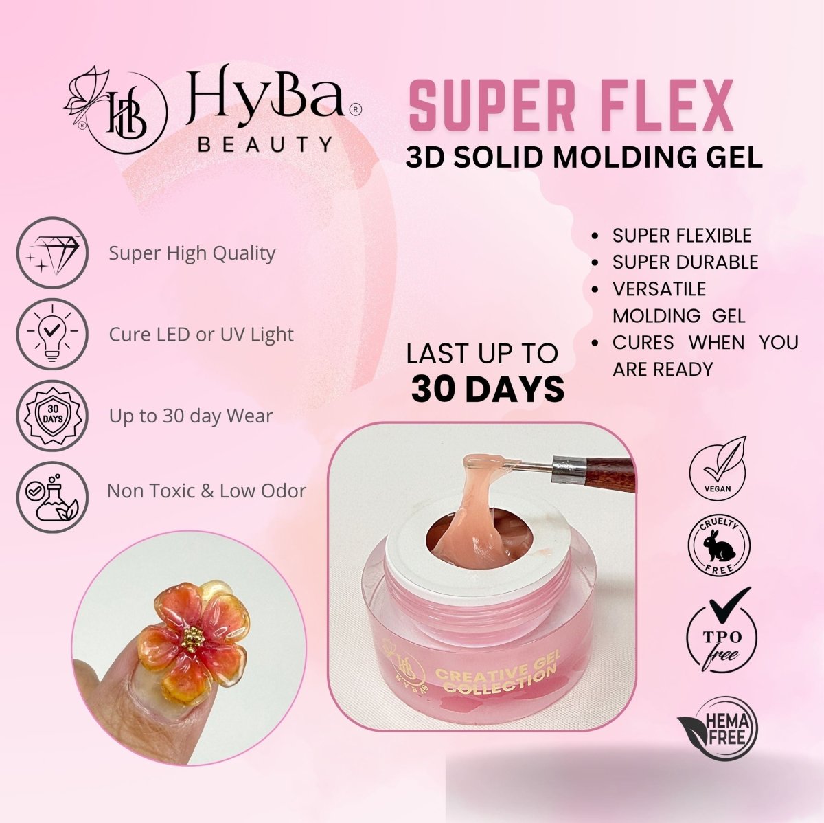 SUPER FLEX - 4 NUDE Molding Gel 30ml - HYBA BEAUTY