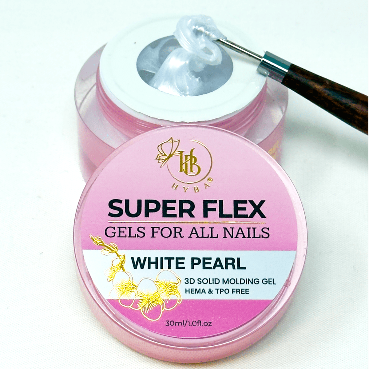 SUPER FLEX - 5 WHITE PEARL Molding Gel 30ml - HYBA BEAUTY