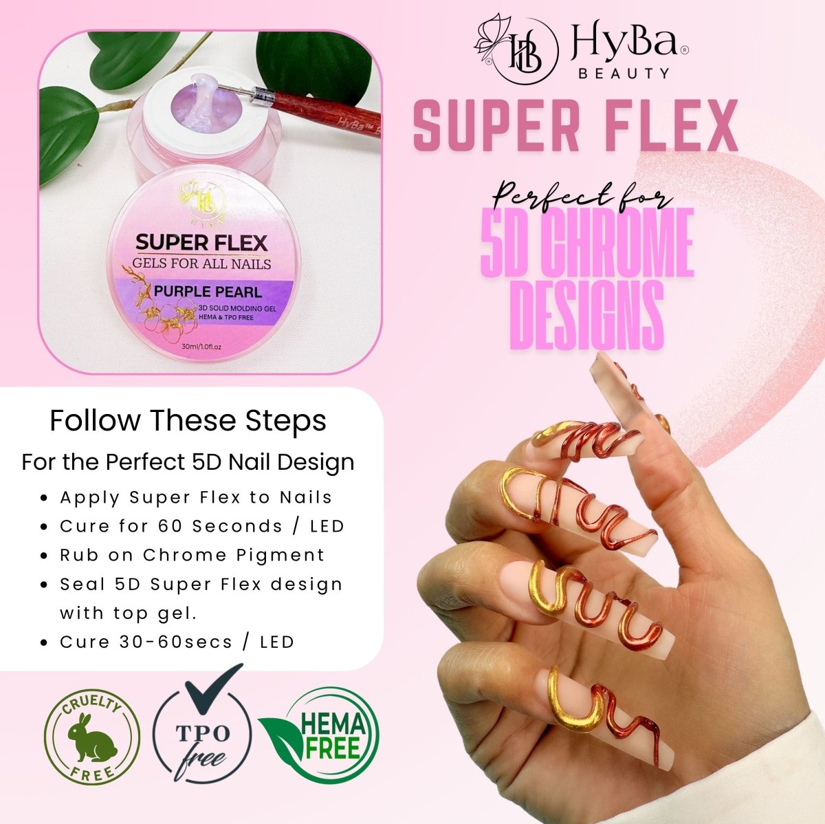 SUPER FLEX - 7 PURPLE PEARL Molding Gel 30ml - HYBA BEAUTY