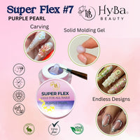 SUPER FLEX - 7 PURPLE PEARL Molding Gel 30ml - HYBA BEAUTY