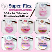 SUPER FLEX - FULL SET Molding Gel / 7 pcs set - HYBA BEAUTY