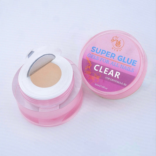 SUPER GLUE - Nail Art Adhesive Gel 30ml (Clear) - HYBA BEAUTY