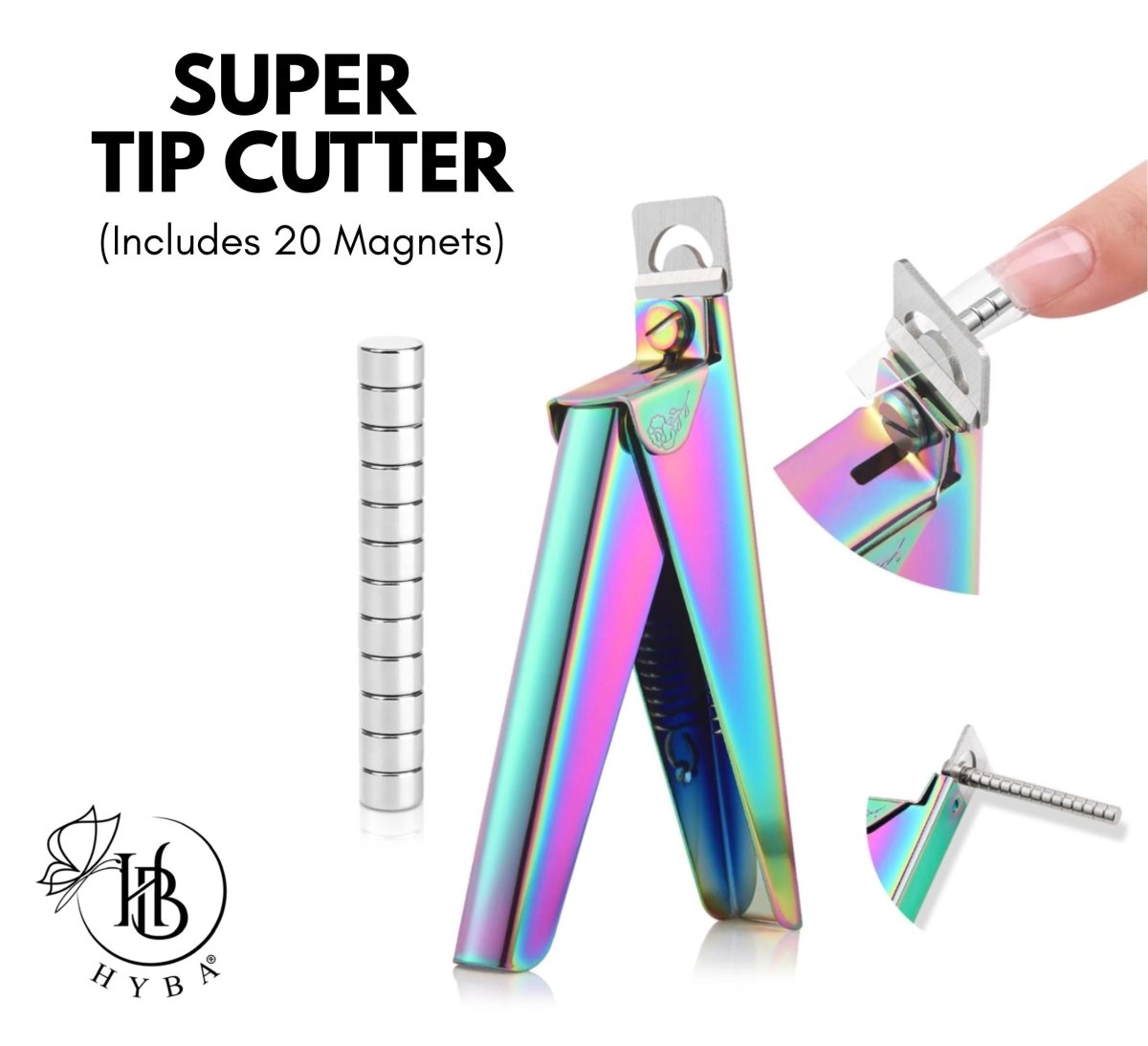 Super Nail Tip Cutter with Magnets - HYBA BEAUTY