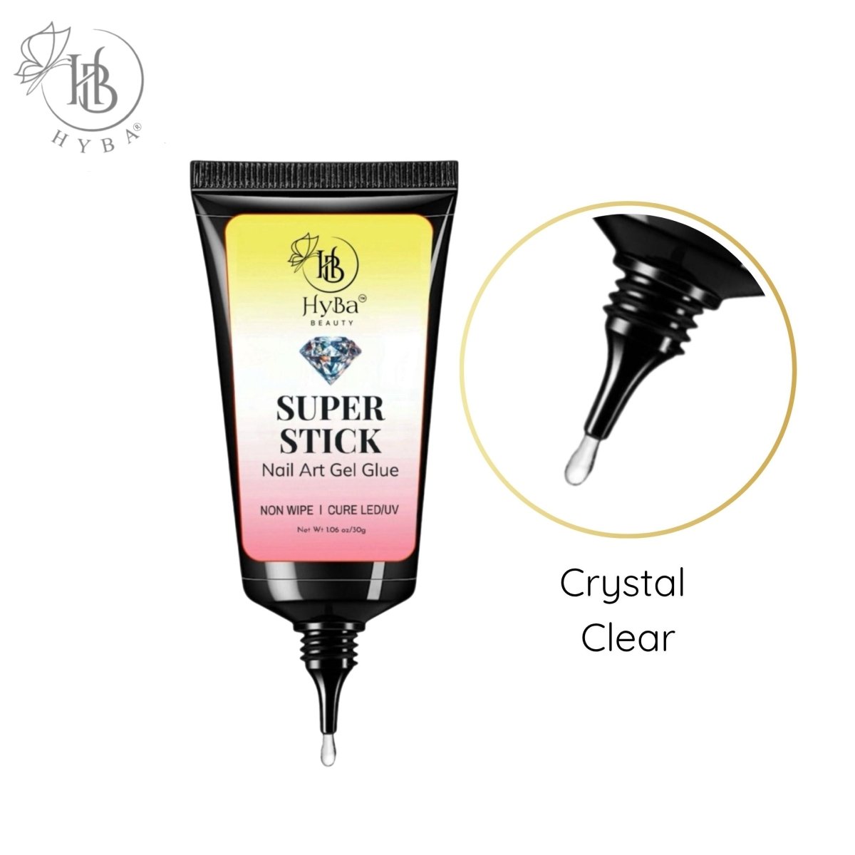 SUPER STRONG ADHESIVE STICK NAIL ART GEL GLUE - HYBA BEAUTY