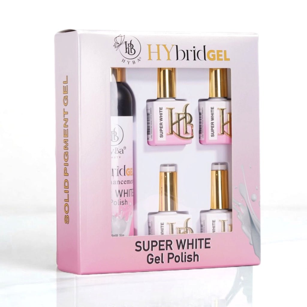 SUPER WHITE Gel Polish - REFILL KIT - HyBa® BEAUTY