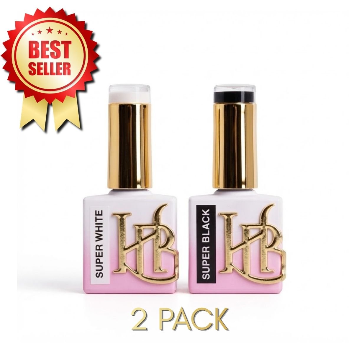 Super White & Super Black - Gel Polish - Special 2 Pack Deal - HyBa® BEAUTY