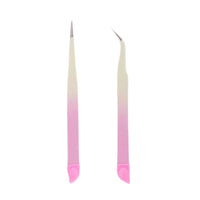 Tweezers Pink & White - 2 PACK - HYBA BEAUTY