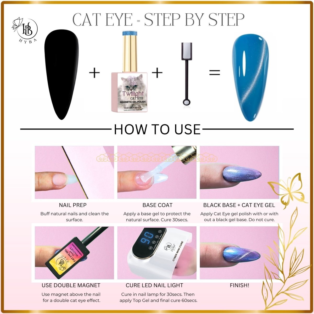 TWILIGHT Cat Eye Collection 2 - Magnetic Gel Polish - HYBA BEAUTY