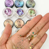 UNIVERSAL FLAKES COLLECTION 1 - 6 Colors Box Set - HYBA BEAUTY